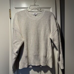 Women’s 525 White Sweater w/Metallic Sparkle Thread sz XL